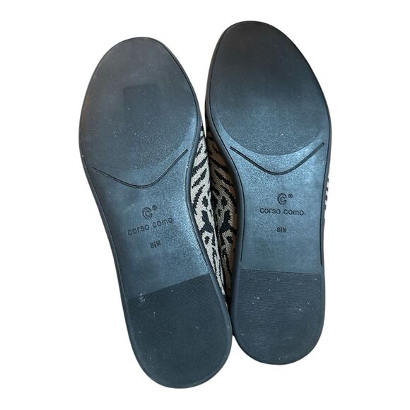 Corso Como Nehva Smokey Ash Knit Animal Print Loafers - Picture 4 of 5